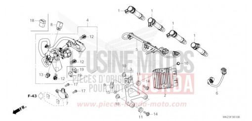 SUB HARNESS/IGNITION COIL CBR600R3R de 2024